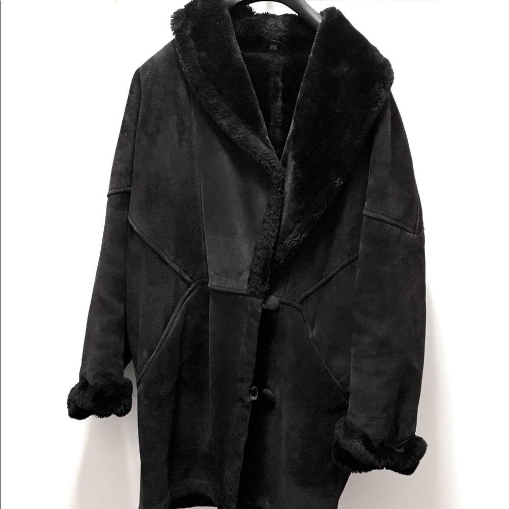 Black suade coat from Express